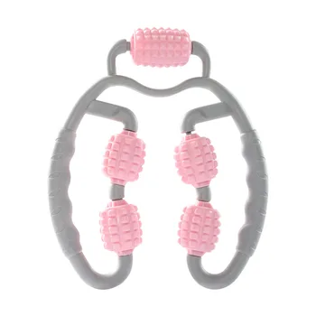 

360 Degree Neck Foam Shaft Fitness Equipment Yoga 5 Wheels Muscle Massager Ring Leg Clamp Body Shaping Stretch Relaxation Roller