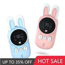 Walkie talkie à main sans fil pour enfants, portée 3km, jouets unisexe avec lumière, cadeau d'anniversaire, parc familial