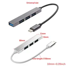 USB C концентратор type C до 4 USB 3,0 адаптер для Macbook Pro мобильного телефона ноутбука DXAC