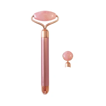 

Jade Roller Facial Massage Set, Vibrating Facial Roller and Massager for Eyes, Eyes and Neck, Natural Rose Quartz Facial Skin Ca