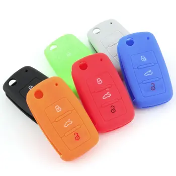 

Car-styling 6 Colors Silicone Car Auto Key Cover Case Car Keychain For Remote Control