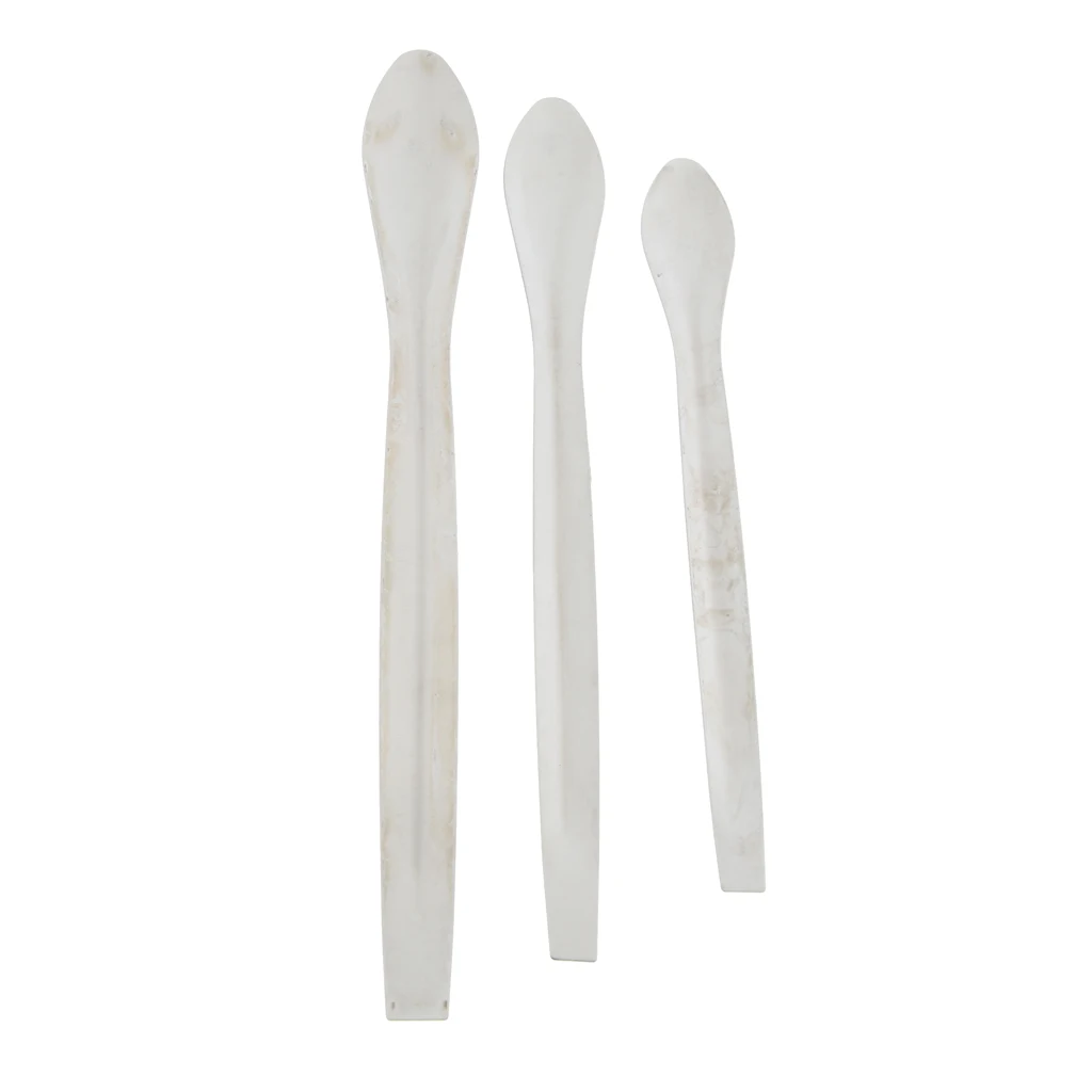 Set Of 3pcs Stainless Steel Lab Spoons, Chemical Reagent Sample Laboratory Scoops, Reagent Sample Scoops