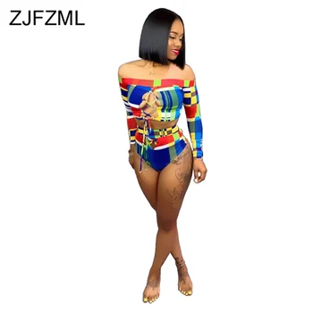 

Rainbow Striped Sexy 2 Piece Outfits for Women Off Shoulder Full Sleeve Lace Up Crop Tops and Shorts Summer Beach Sweat Suits