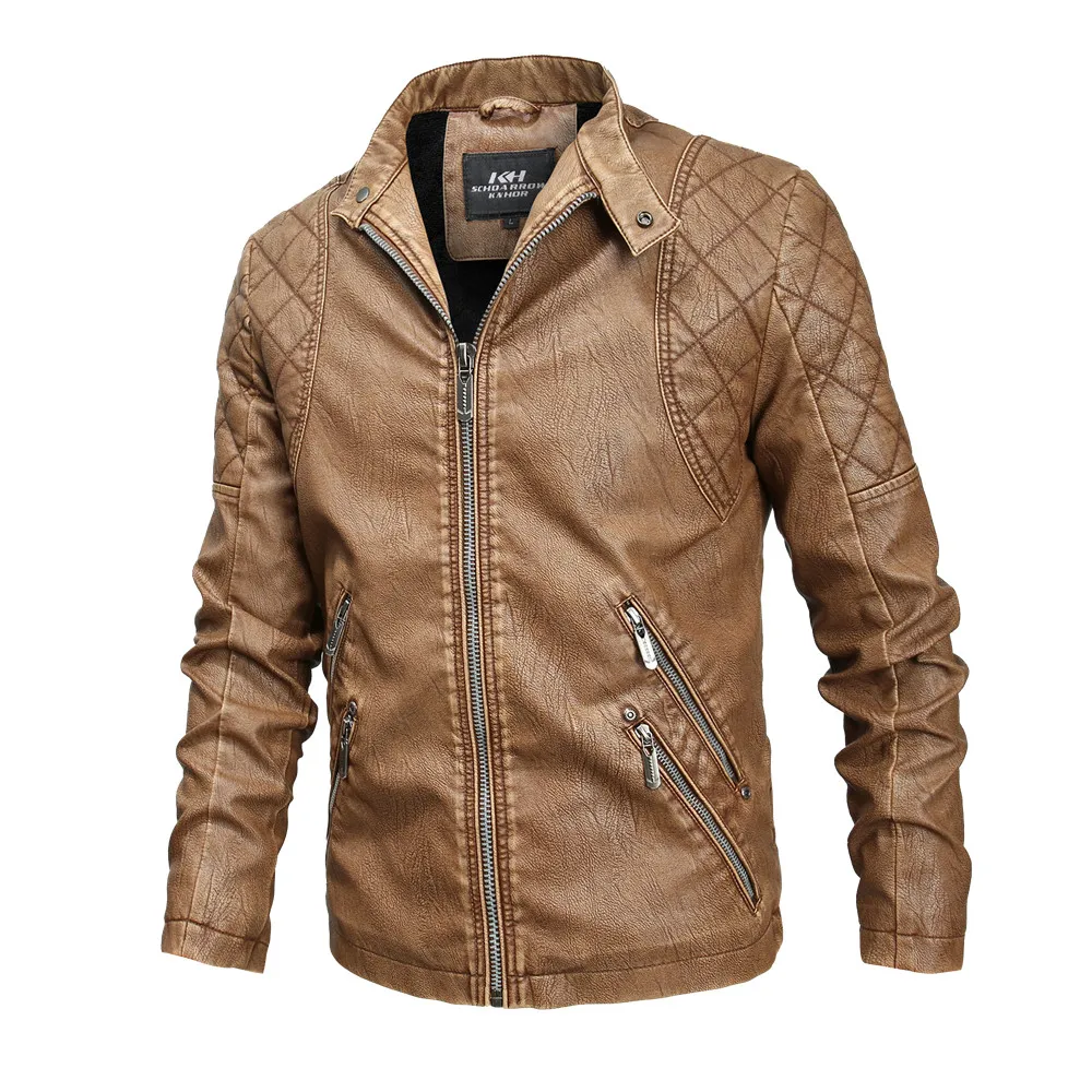 

Mens Leather Jackets High Quality Classic Motorcycle Jacket Male Plus faux leather jacket men 2019 spring
