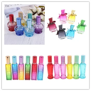 

15ml 5 Styles Reusable Perfume Atomizer Liquid Dispenser Fine Mist Spray Glass Bottle Travel Refillable Cosmetics Empty Bottle