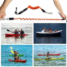Rowing Boat Elastic Paddle Leash Kayak Canoe Safety Surfboard Lanyard Tie Cord Kayak Surfing Rope Coiled Accessories Fishin J7z0
