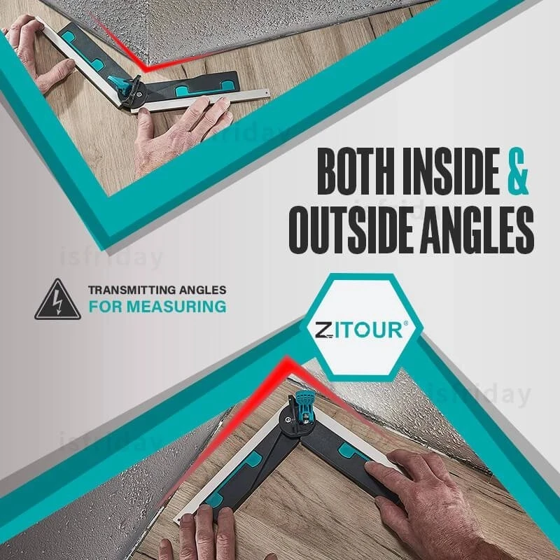 Zitour® Accurate Mitre Gauges for Mitre Saws Adjustable Angle Ruler Saw Protractor Ruler with Pencil Inclinometer Measuring Tool 3