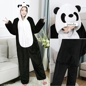 

Panda sleepwear pajamas animal autumn and winter onesie women home clothes couple pijamas women sexy performance clothes kigurum