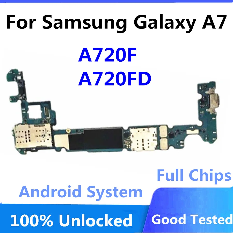 Материнская плата для Samsung Galaxy A7 A720F A720FD оригинальная разблокированная