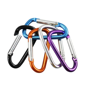 

50Pcs 4.3mm Aluminum Alloy Carabiner Outdoor Hanging Buckle High Quality Water Bottle lightweight Sturdy Practical Bag Buckle 5#