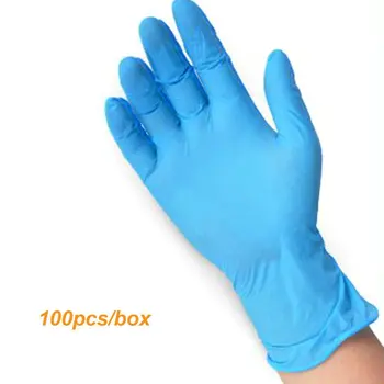 

100PCS Nitrile latex PVC gloves anti-static oil-proof acid alkali resistant gloves home factory laboratory food baking gloves