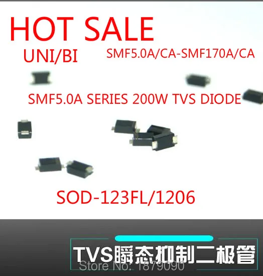 SMF8.5A SMF8.5CA SMF9.0A SMF9.0CA SMF10A SMF10CA 200 Вт 8 5 В 9 0 в 10 UNI/BI SOD-123FL/1206 TVS diode 100 шт./500 шт./3000 шт./шт. |