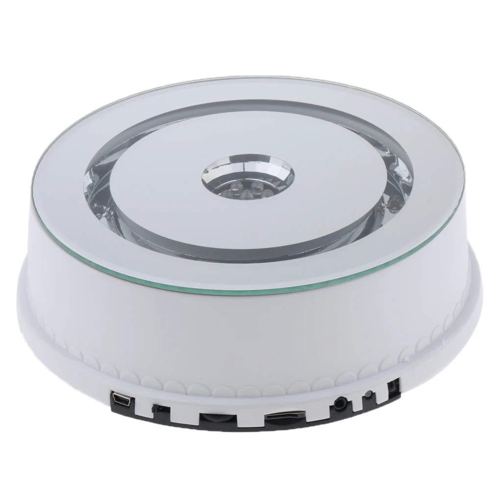 

Merchandise Display Base LED Electric Rotating Turntable with Remote Control for Camera Phone Digital Product