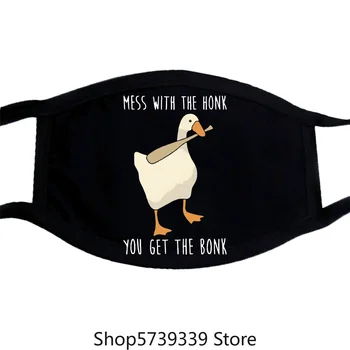

Untitled Goose Game Mask Camiseta Black Mask Washable Reusable Mask for Unisex Black