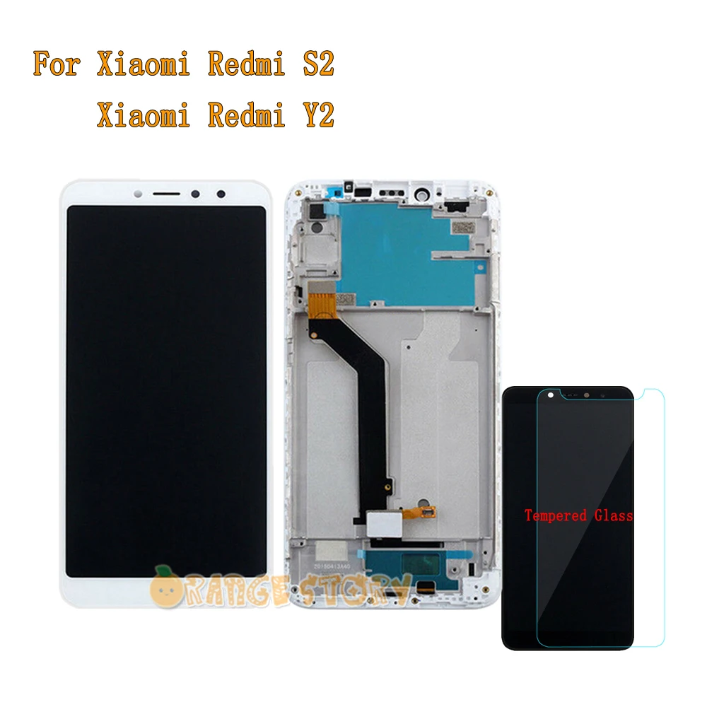 White with Frame Для Xiaomi Redmi S2/Redmi Y2 Полный ЖК-дисплей монитор сенсорный экран сенсор с рамкой Замена для Xiaomi Redmi S2/Y2 - Цвет: White with Frame