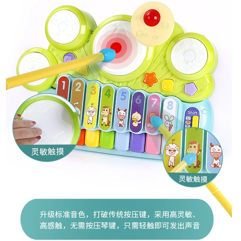 GOODWAY Infants детская музыкальная игрушка ручной барабан для детей 0-1-3 лет