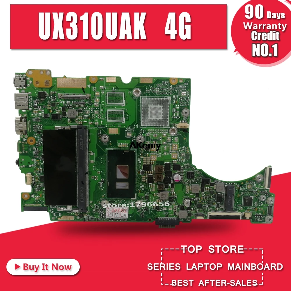 Материнская плата для ноутбука For Asus UX310UAK UX310UV UX310UQ UX310UA UX310U материнская I3-7100U ЦП 4