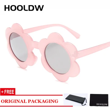 

HOOLDW Candy Color Kids Sunglasses Lovely Round Sun Flower Children Sun Glasses Baby Boys Girls Outdoors Goggles UV400 Glasses