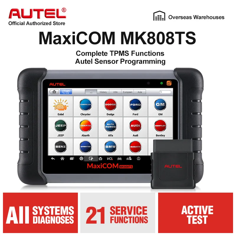 Autel MaxiCOM MK808TS MX808TS OBD2 диагностический инструмент ODB2 сканер автомобильный