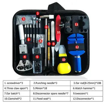 

147pcs Pro Watch Repair tool Kit Watch Link Pin Remover Case Opener Spring Bar Remover Repair Tool Kit