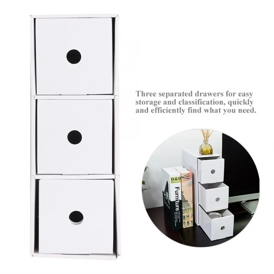 

Bread Box Remote Control Holder Innovative 3 Tier Drawer Type Desktop Storage Box Table Organizer Home Office Decoration