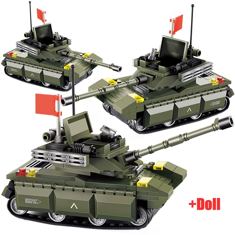 

Echnic Type 99 Tanks Model Building Blocks Legoingly Military WW2 Tank Army Soldier Weapon Bricks Educational Toys for Kids