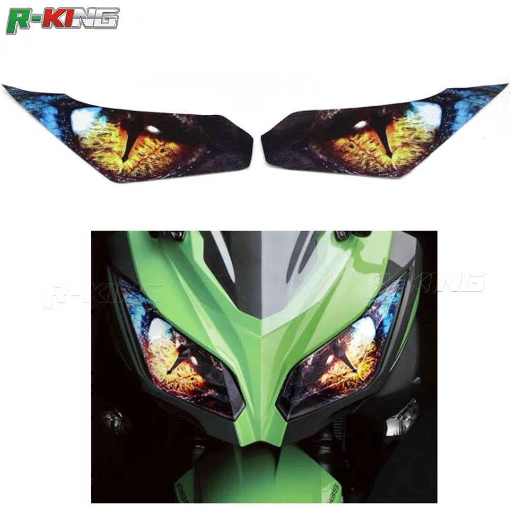 Для kawasaki Ninja 250 300 наклейка на переднюю фару мотоцикла защитсветильник йки