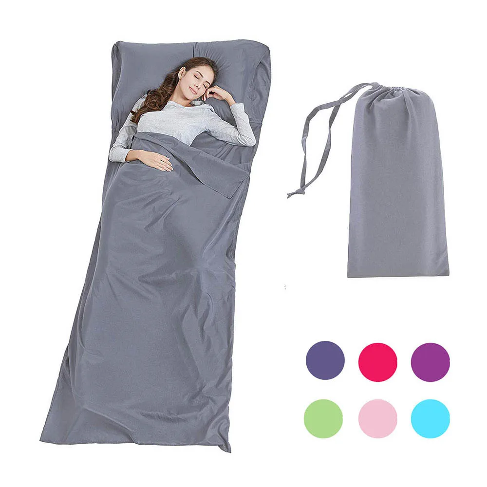 PortableSleepingBagCoverAdultUltralightCampingHikingTravelBag