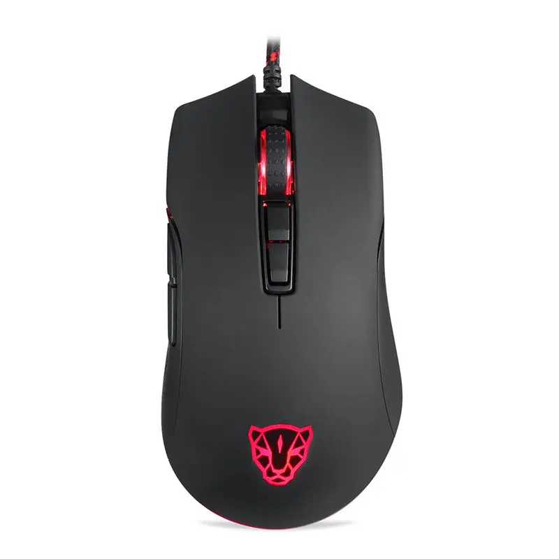 Motospeed V70 Проводная игровая мышь USB Pmw3325 5000 точек/дюйм Dpi компьютерная Rgb Led мышь с подсветкой геймерская оптическая для Pubg - Цвет: Black
