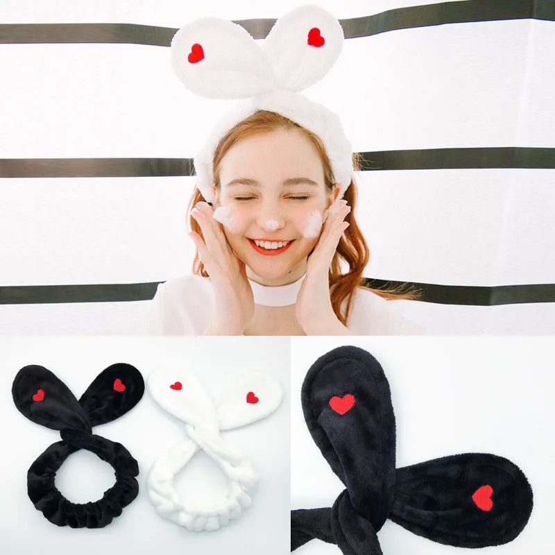 

Washing Face Hair Band Korean-style Hair Band Large Rims Bow Rabbit Cat Ear Headband Hair Accessories Women's Hair Head Band