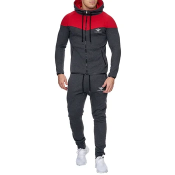 

Leisure sports logo new men and women spring and autumn sports fashion casual sports suit stitching fashion casual sports suit