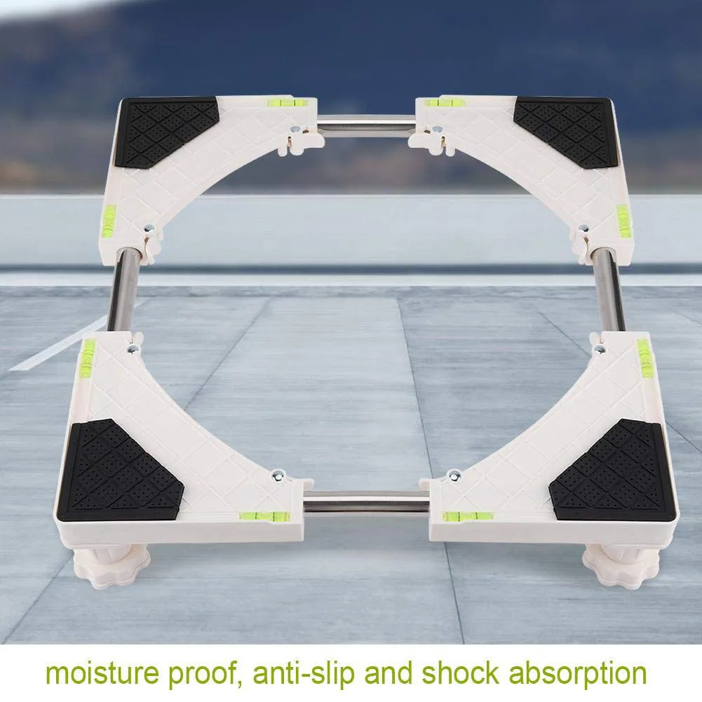 

4/8 Feet Household Appliances Heavy Duty Bathroom Bracket Washing Machine Base Refrigerator Holder Adjustable Stand With Wheels