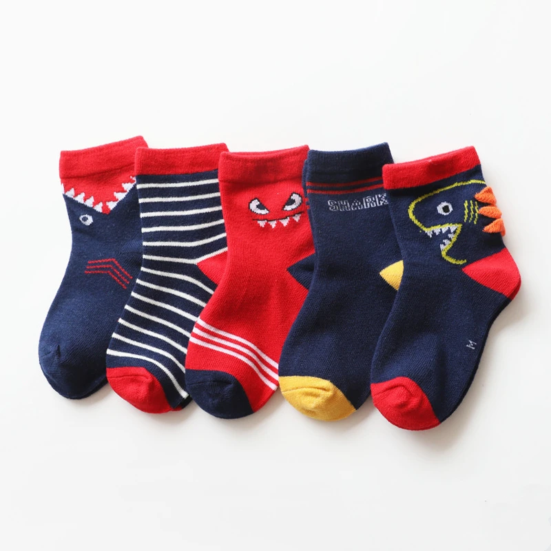 5 пар/лот, носки для малышей осенне-зимние детские носки для девочек, хлопковые носки для новорожденных мальчиков одежда для маленьких мальчиков