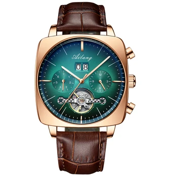 2022AILANG famous brand watch montre automatique luxe chronograph Square Large Dial Watch Hollow Waterproof mens fashion watches 9