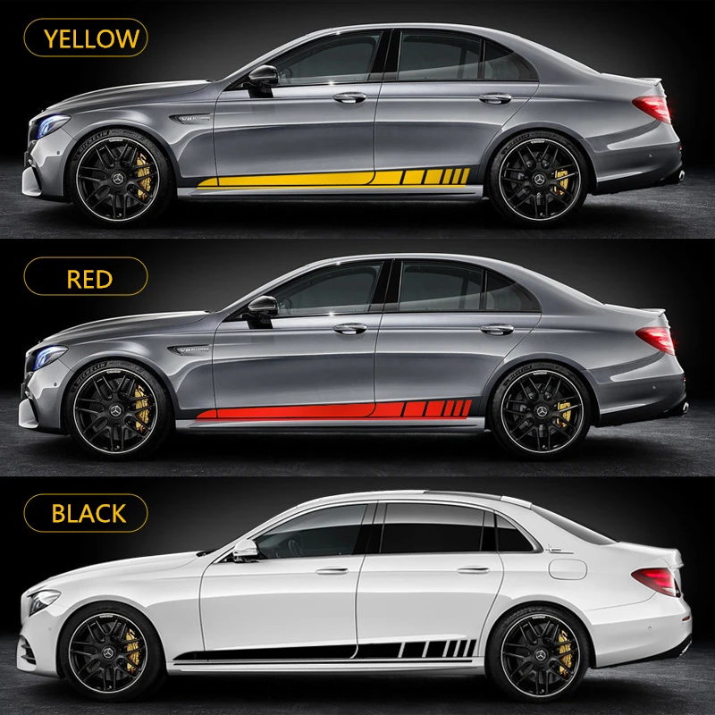 Amg Styling Sport Car Sticker For Mercedes Benz A Class C Class E Cleass Whole Body Decals Auto Sticker Car Stickers Aliexpress