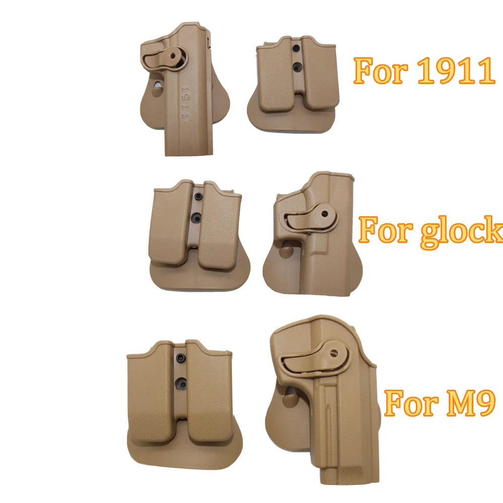 Najtaniej Kabura do IMI Colt 1911 beretta M9 92 GLock 17 19 22 kabury do pistoletów bojowych z magazynem sakiewka z klamrą akcesoria do pistoletu Airsoft