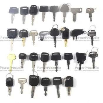 

30PCS Excavator keys, for Komatsu, Carter, Kobelco, Volvo, Kato, Daewoo keys
