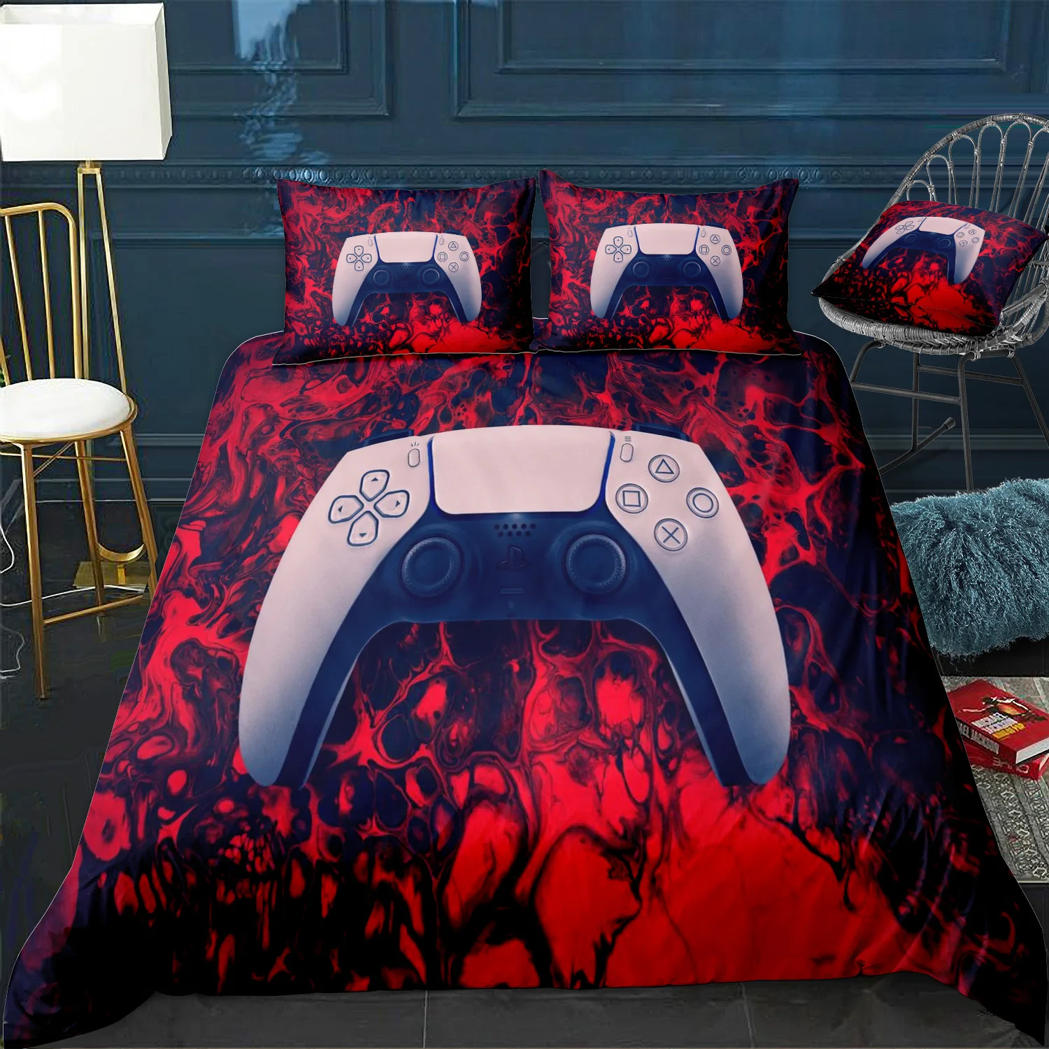 Copripiumino Controller Ps5 Twin/Queen/King Size Set Biancheria Da Letto Trapunta Di Lusso Con Federa Home Bed Decora Dropshipping