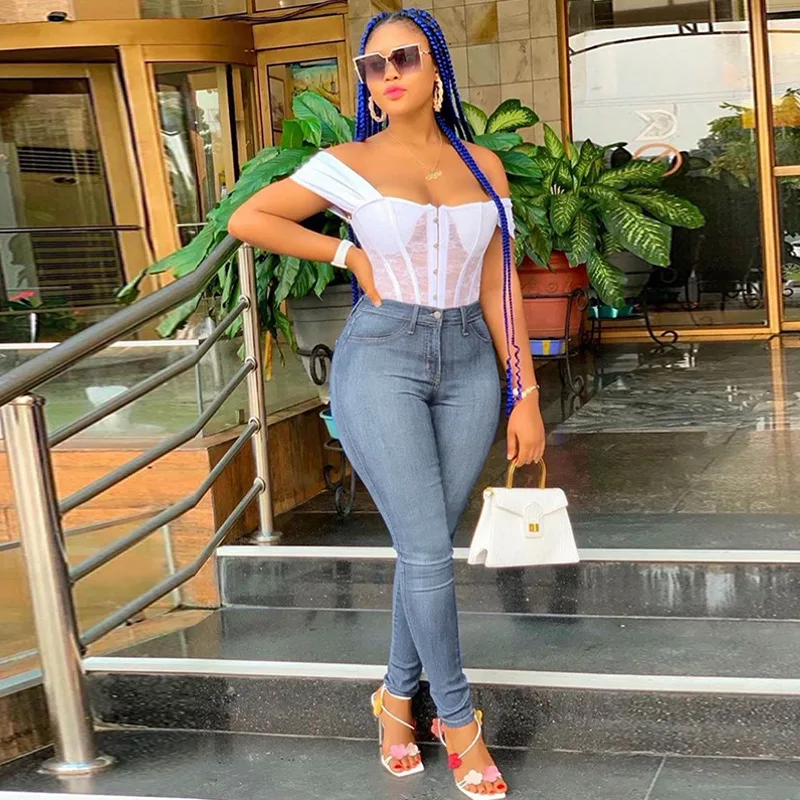 

1X classic retro High Waist Stretch leg jeans for women good quality jeans wholesale wholesale jeans custom