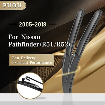 

PUOU Wiper Blades for Nissan Pathfinder Fit Hook Arms 2005 2006 2007 2008 2009 2010 2011 2012 2013 2014 2015 2016 2017 2018