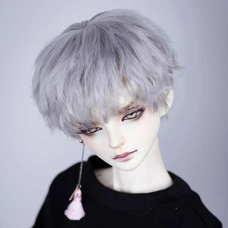 Allaosify bjd парик 1/3 1/4 1/6 высокотемпературный парик для мальчика короткие волосы кукольные парики с челкой модный тип стильные волосы BJD - Цвет: 6