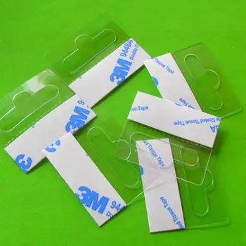 

Self-adhesive PEThangers peghook Merchandising Hanger Tabs Round Hole Bulk box bag holder plastic display reinforced sticky hang