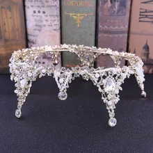 H1085 стиль невесты европейский стиль барокко ручной работы круг Корона маленький шарик головной убор свадьба торжественное платье аксессуары