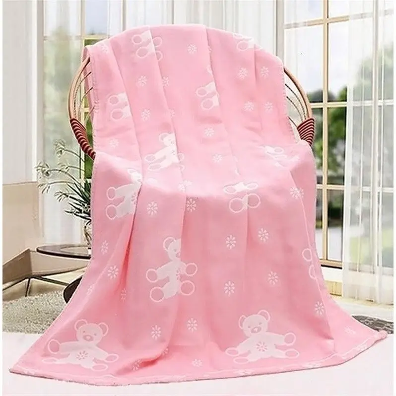 

[Buy 1 Send Kerchief] Pure Cotton Three Layer Gauze Blanket Bath Towel for Children Soft Ultra-strength Water-Absorbing Adult La
