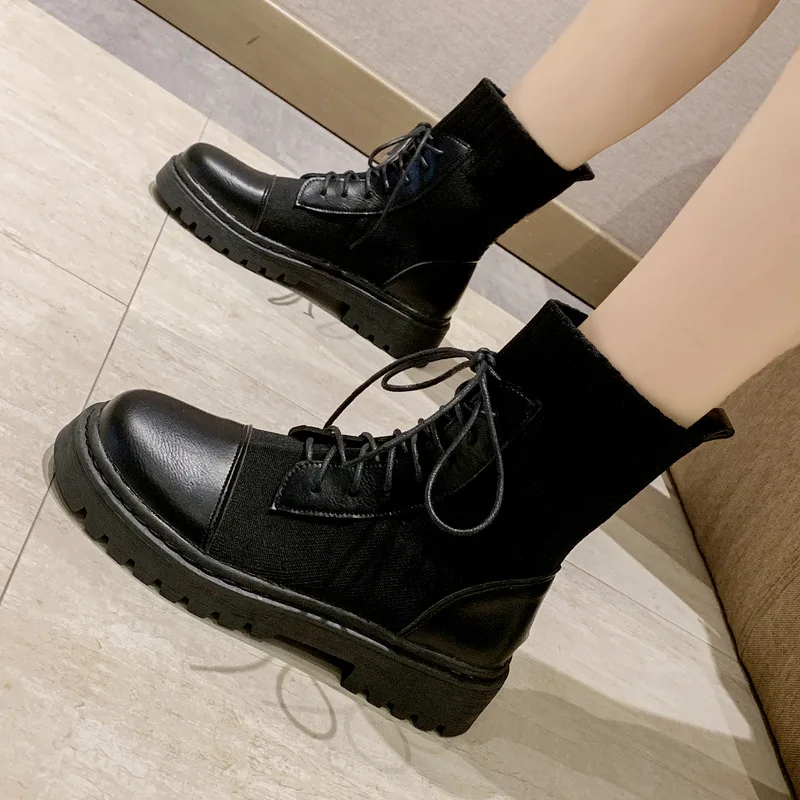 

Martin Boots Women's Style Motorcycle Korean-style Chunky-Heel Martin England Martin Boots shi shang xue Children 2019 Autumn Sh