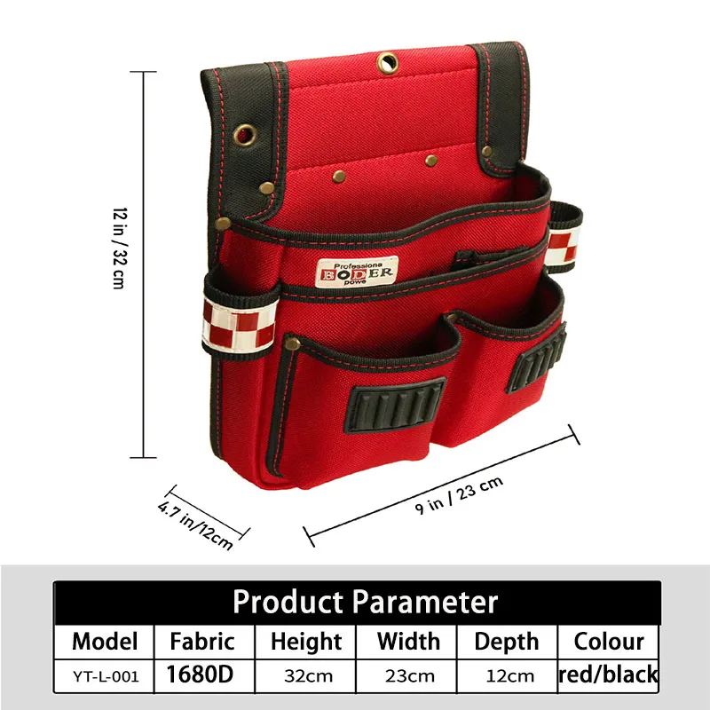 Tool Pouch For Electrician With Reverse 