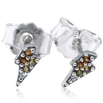 

Authentic 925 Sterling Silver Earring My Questions Stud Earrings With Crystal For Women Wedding Gift Fine Jewelry