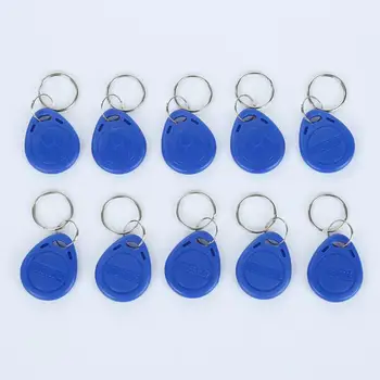 

10pcs YC-1047 ID RFID Keyfobs Token NFC Proximity Tag ID Access Card Key Chain Blue Color