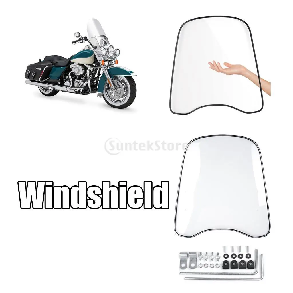 Universal Front Transparent  Windshield Protection For Motorcycle Motorbike Motocross Scooter ATV