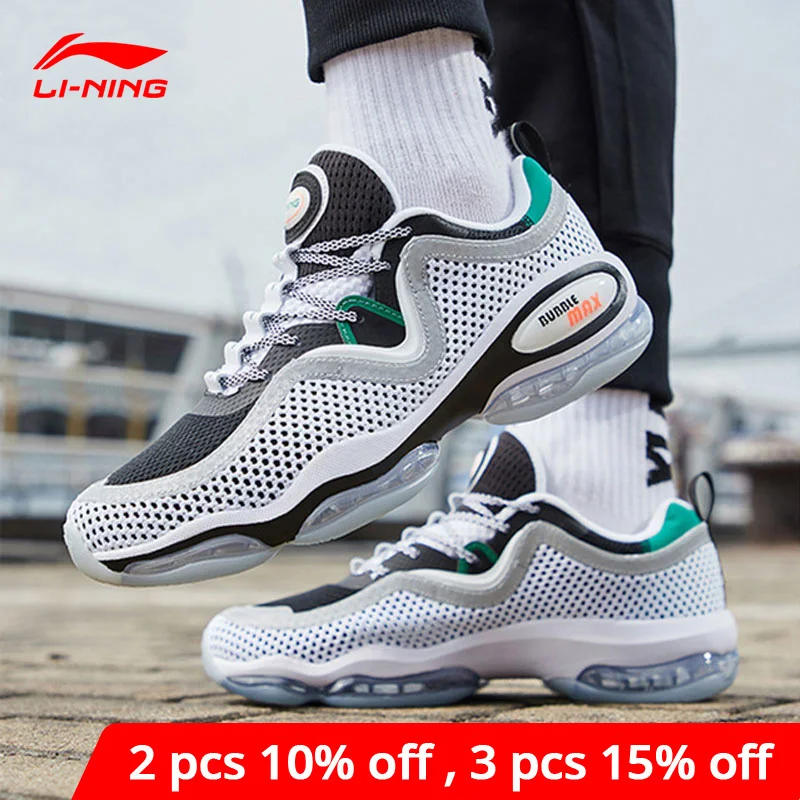 Li-Ning Мужская обувь BUBBLE MAX II стиль жизни ретро сетчатая подкладка спортивная